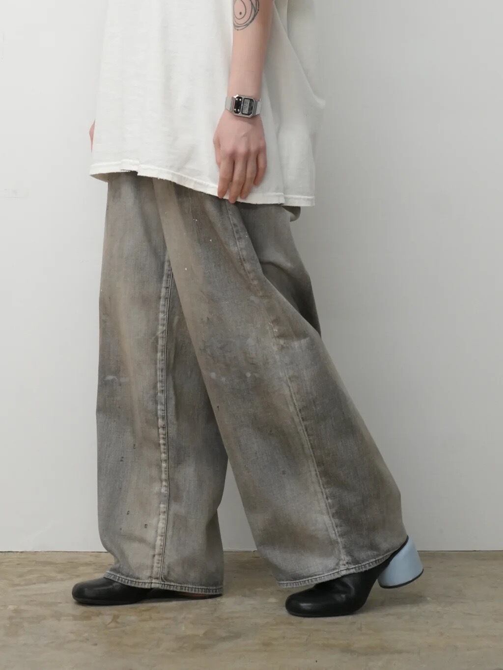 25SS】ANCELLM LIGHT OZ WIDE STRAIGHT DENIM PANTS(BLACK) ANC-PT71 25SS】ANCELLM LIGHT OZ WIDE STRAIGHT DENIM PANTS(BLACK) ANC-PT71