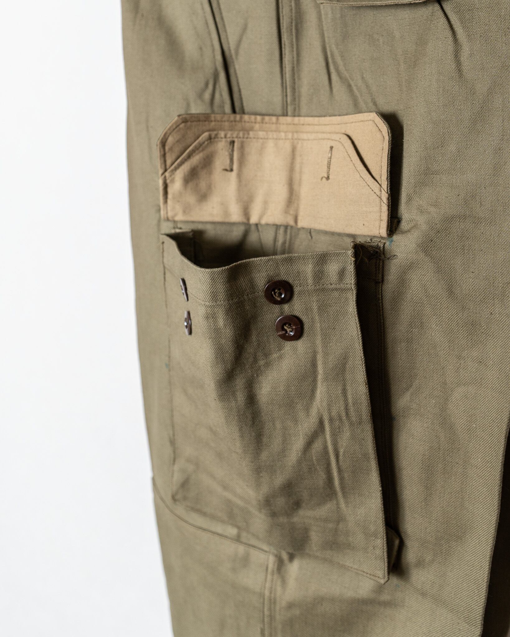 DEADSTOCK】French Army M-47 Trousers Early Model Size35 ② 実物
