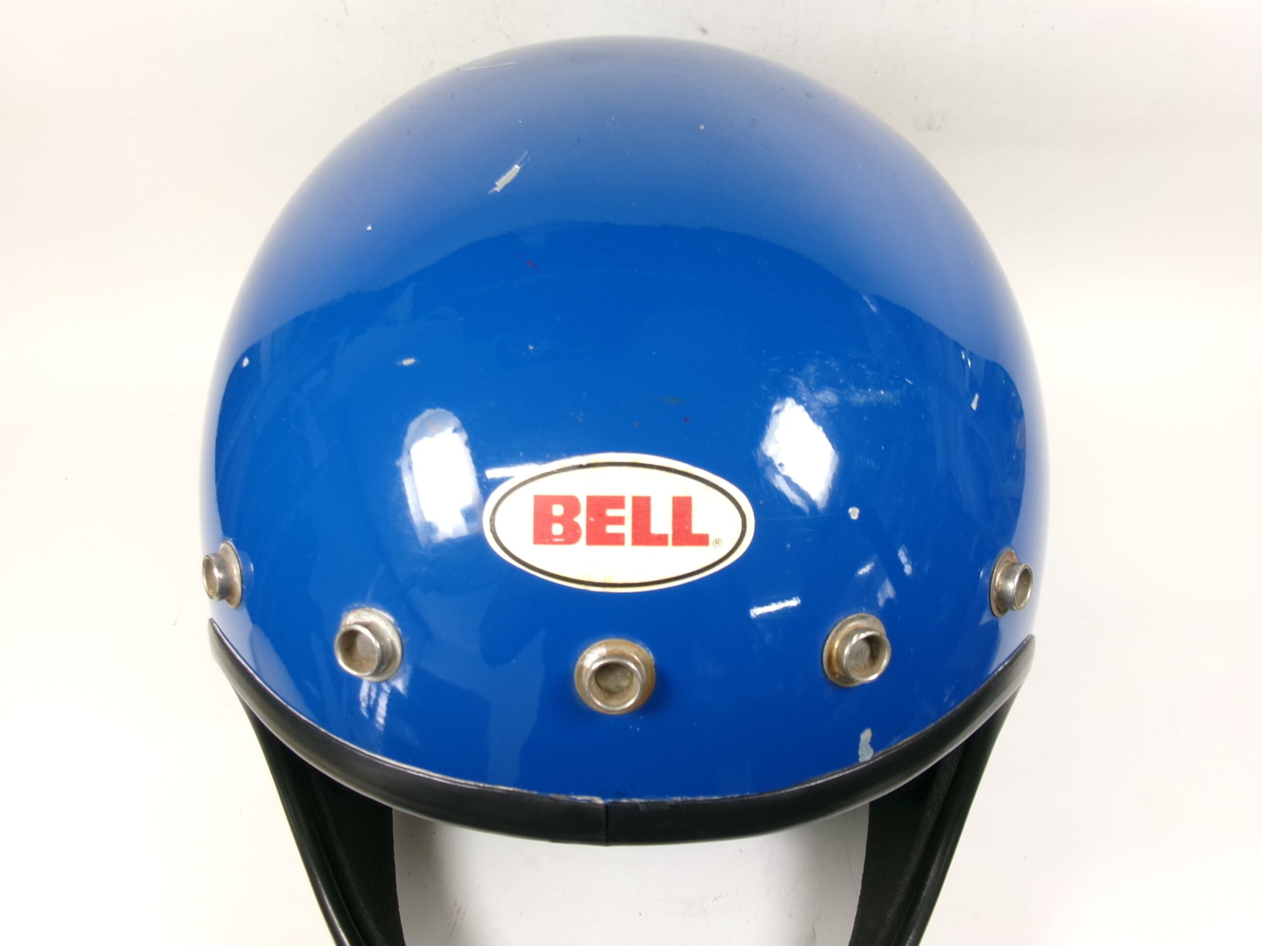最初期！BELL MOTO 3 BLUE x YELLOW 7 1/4 目深加工済み ☆ 70年代 