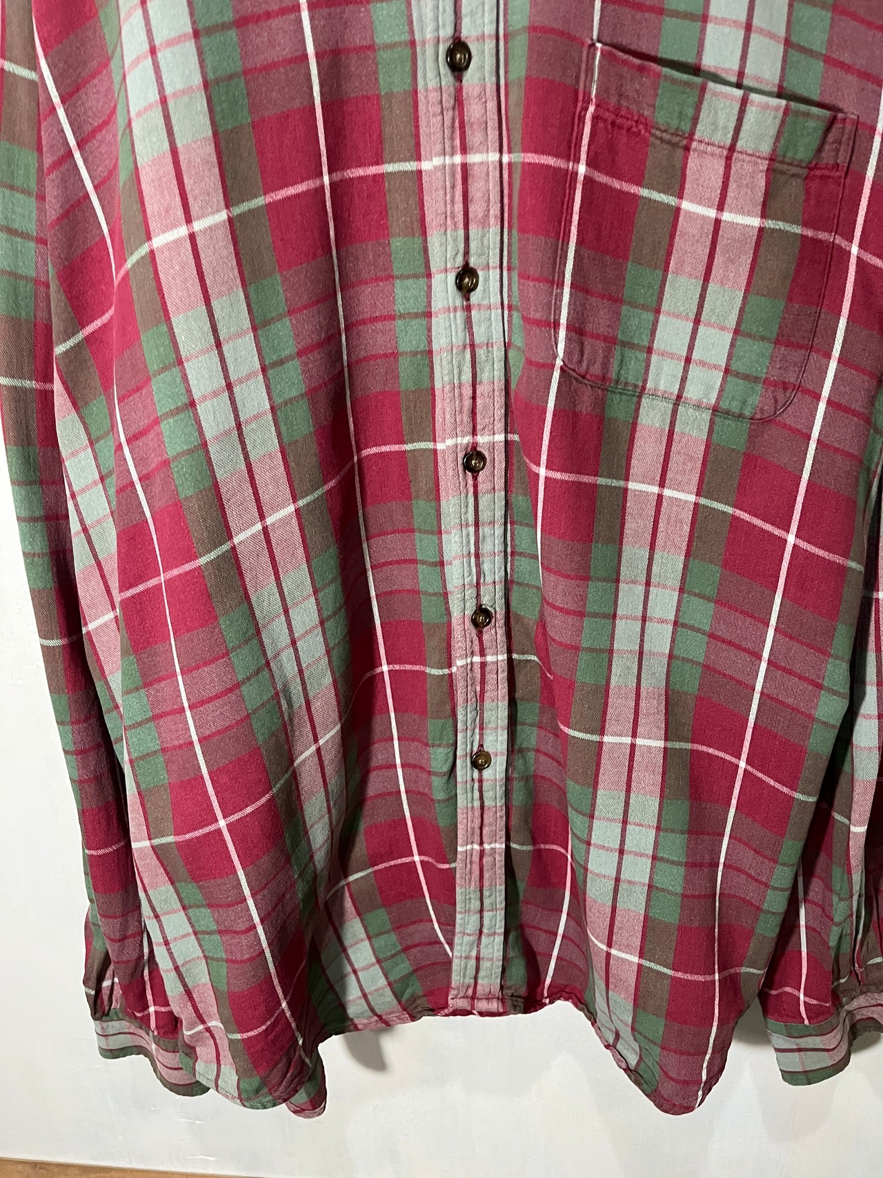 90's LANDS'END Flannel Shirt 【L】