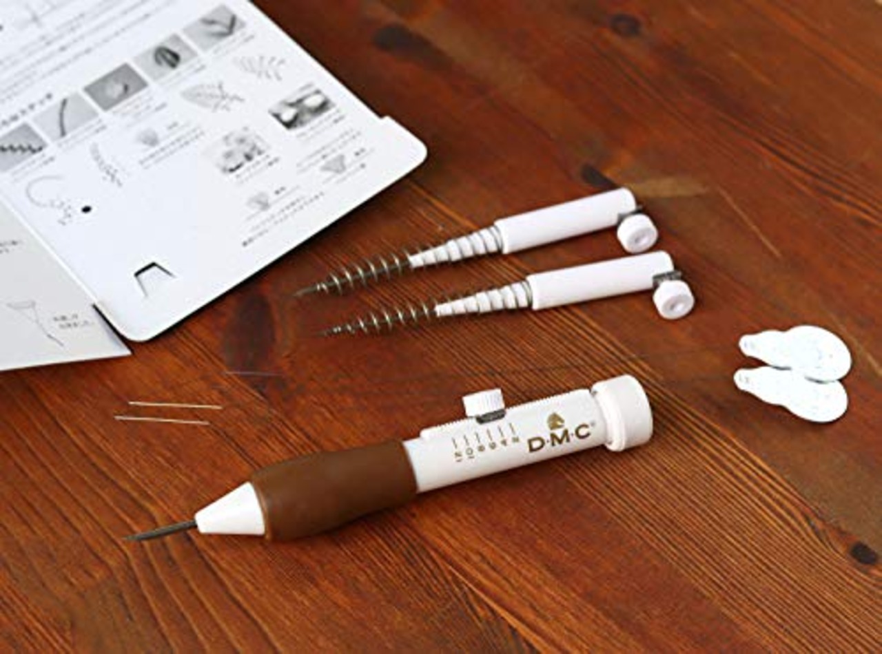 DMC ディーエムシー パンチニードルペンセット ループ調節目盛付き JPTU2020, ホワイト