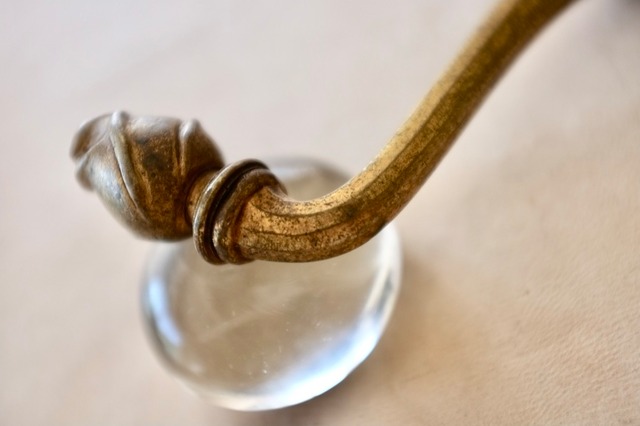 1900s フランス 大きな金の薔薇の蕾と大きなコートフックb アンティーク