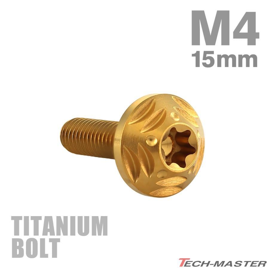 チタンボルト M10×20mm P1.25 トルクス穴 フランジ付き ボタンボルト