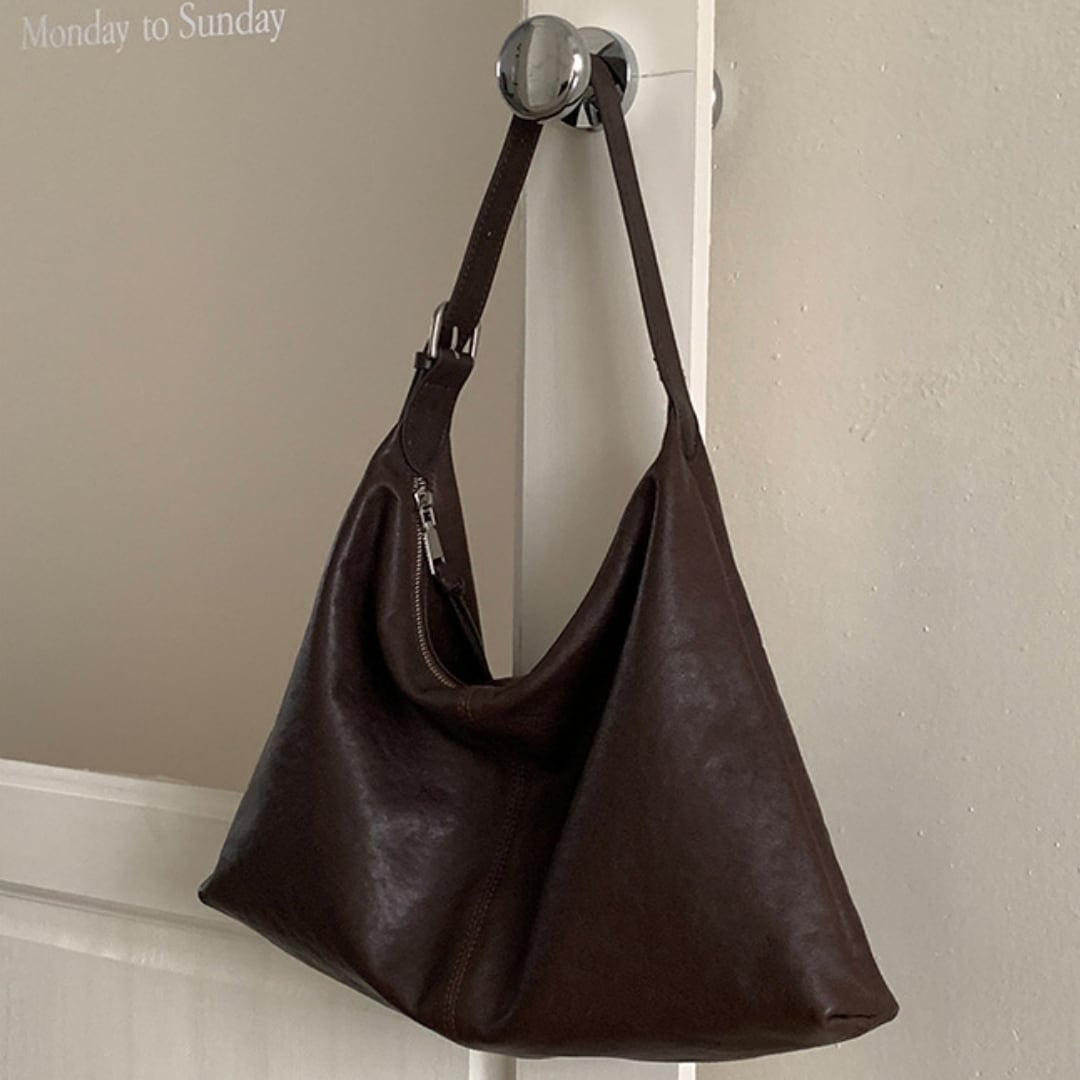 Vegetable tanned leather shoulder bag G1066