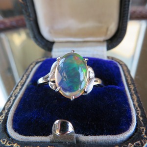 ヴィンテージ御木本製　14ＫＷＧメキシコオパールのリング