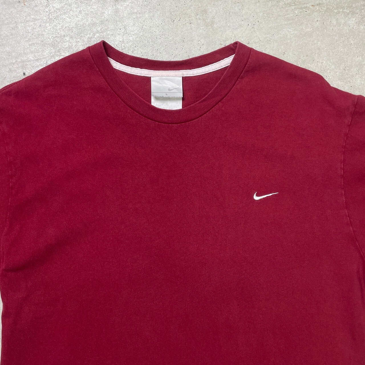 00年代 NIKE ナイキ スウォッシュロゴ刺繍 Tシャツ メンズL 古着 00s 