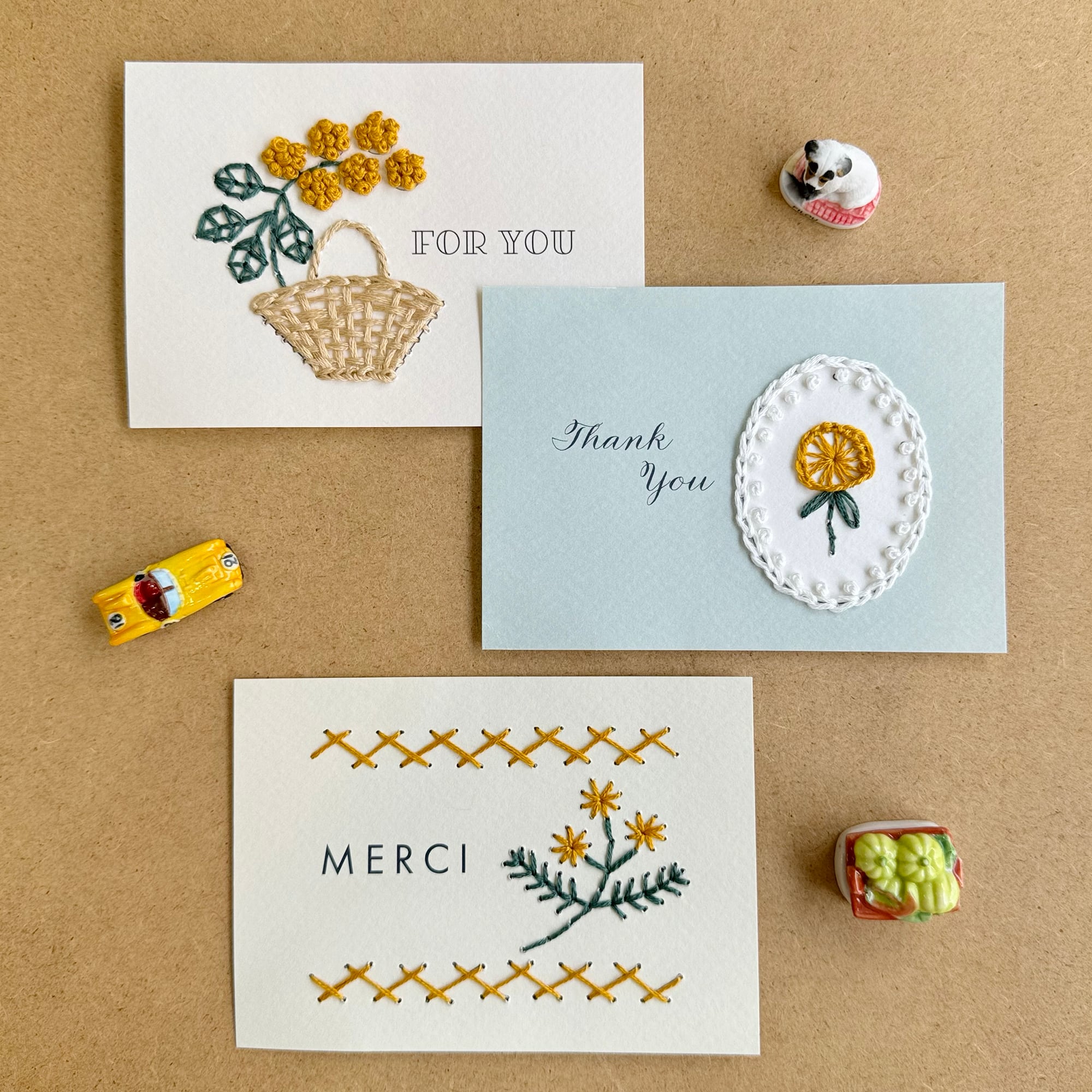 紙刺繍ミニカードキット|FLOWER | Net store アンナとラパン 紙刺繍ミニカードキット|FLOWER | Net store アンナとラパン