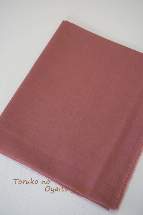 作成用ストール無地 45x210cm/コットン　ダークオールドローズ [kiji-storl2-15]