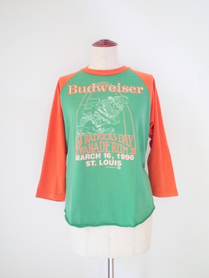 90s St. Patrick's Day parade run raglan tee