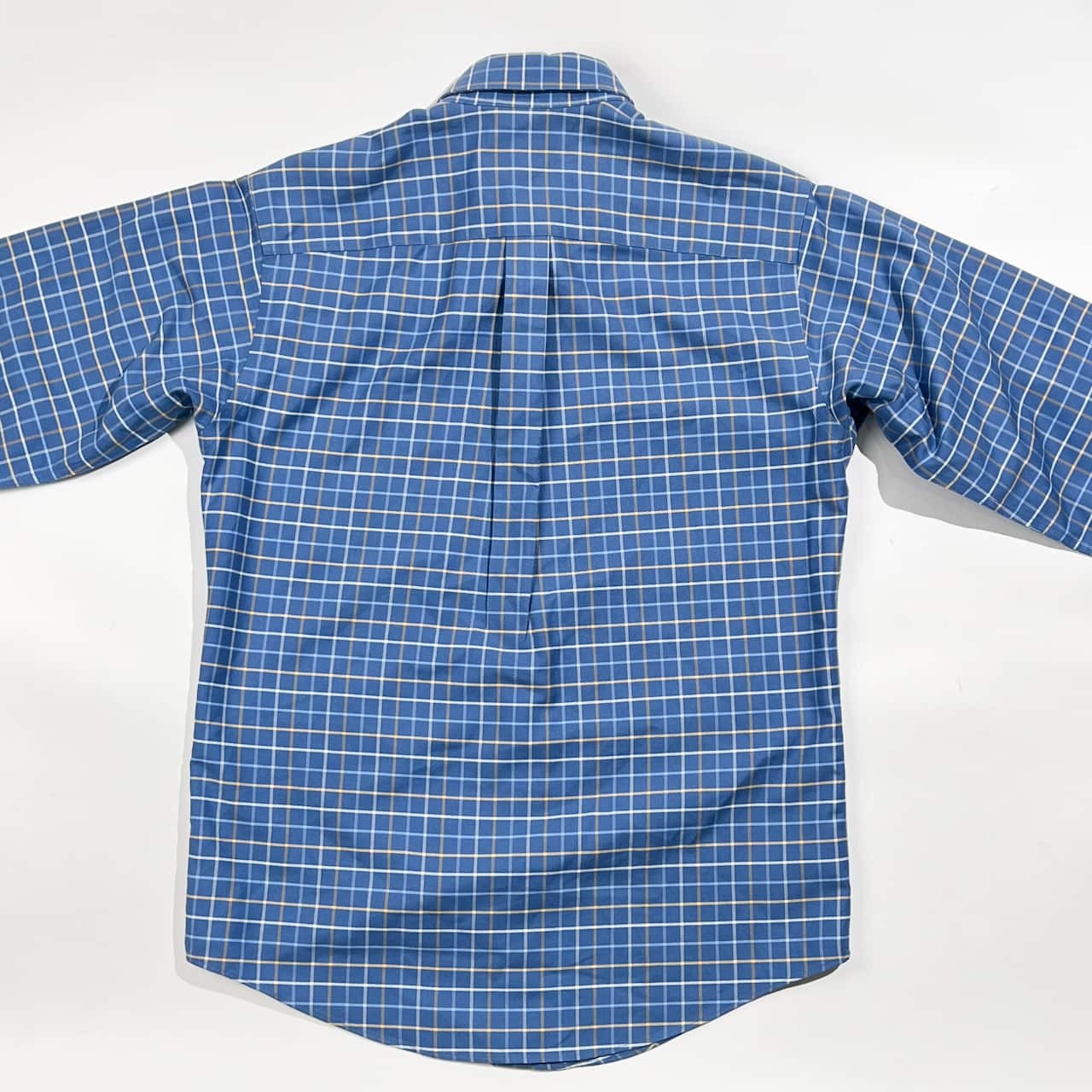 Brooks Brothers ブルックス ブラザーズ チェック ノンアイロン オックスフォード BD 長袖シャツ M/ブルー
