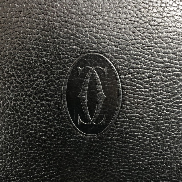 Cartier カルティエ ショルダーバッグ ブラック レザー vintage ヴィンテージ オールド nucjig