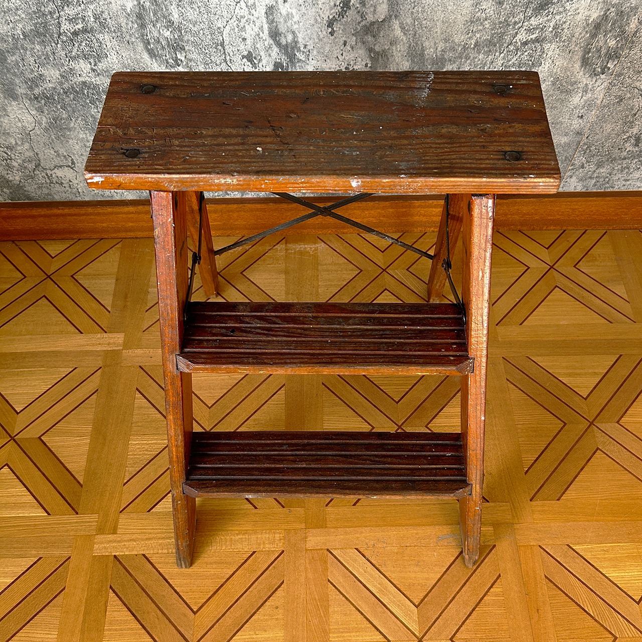 Vintage Sears Wood Step Stool Used 中古 リペア済