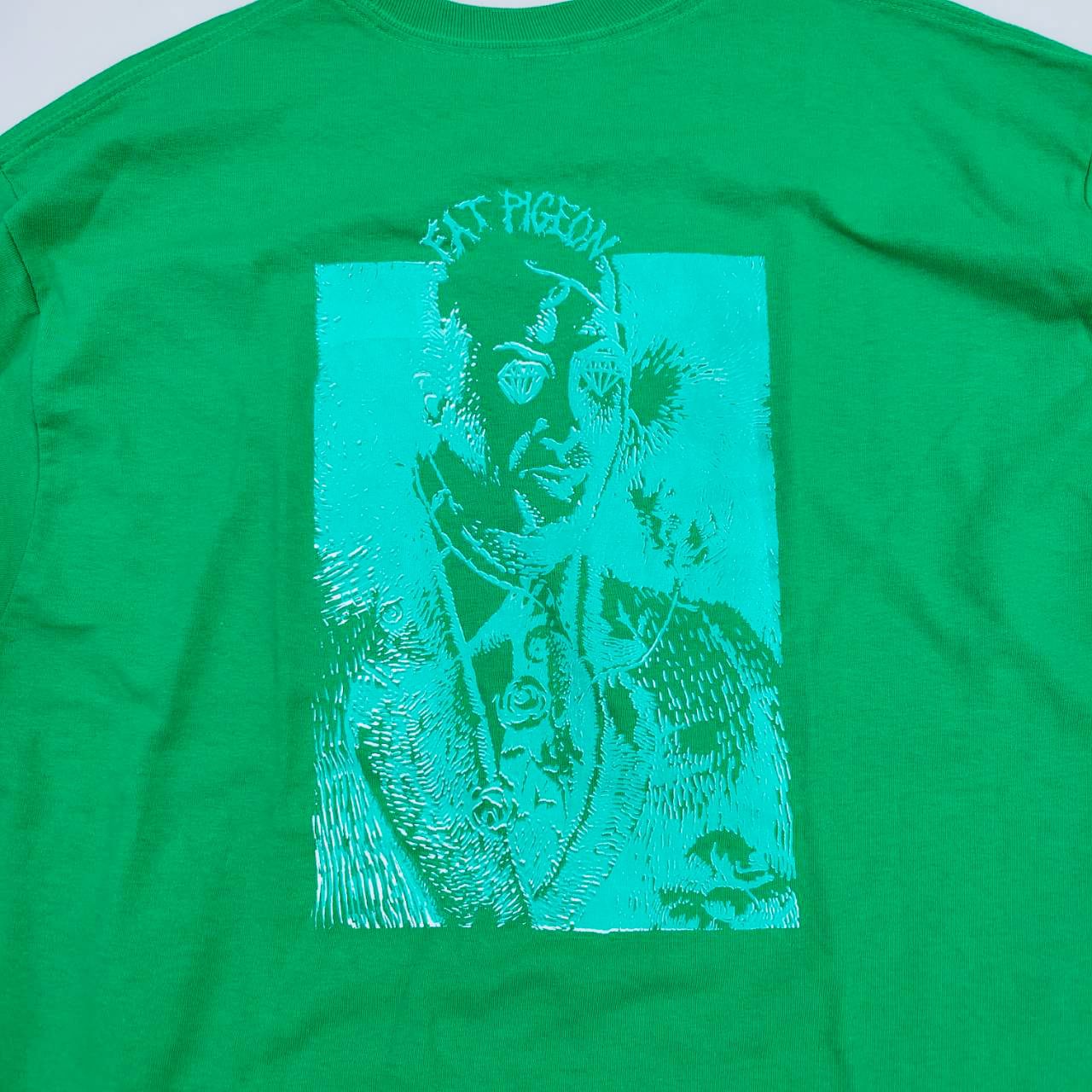 FAT PIGEON RECORDS "GLOOM-13" LONG TEE GREEN L