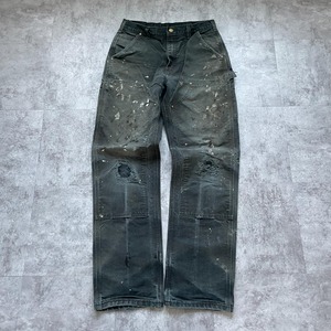 00s ブラック ダブルニー Carhartt B01 BLK 32×34