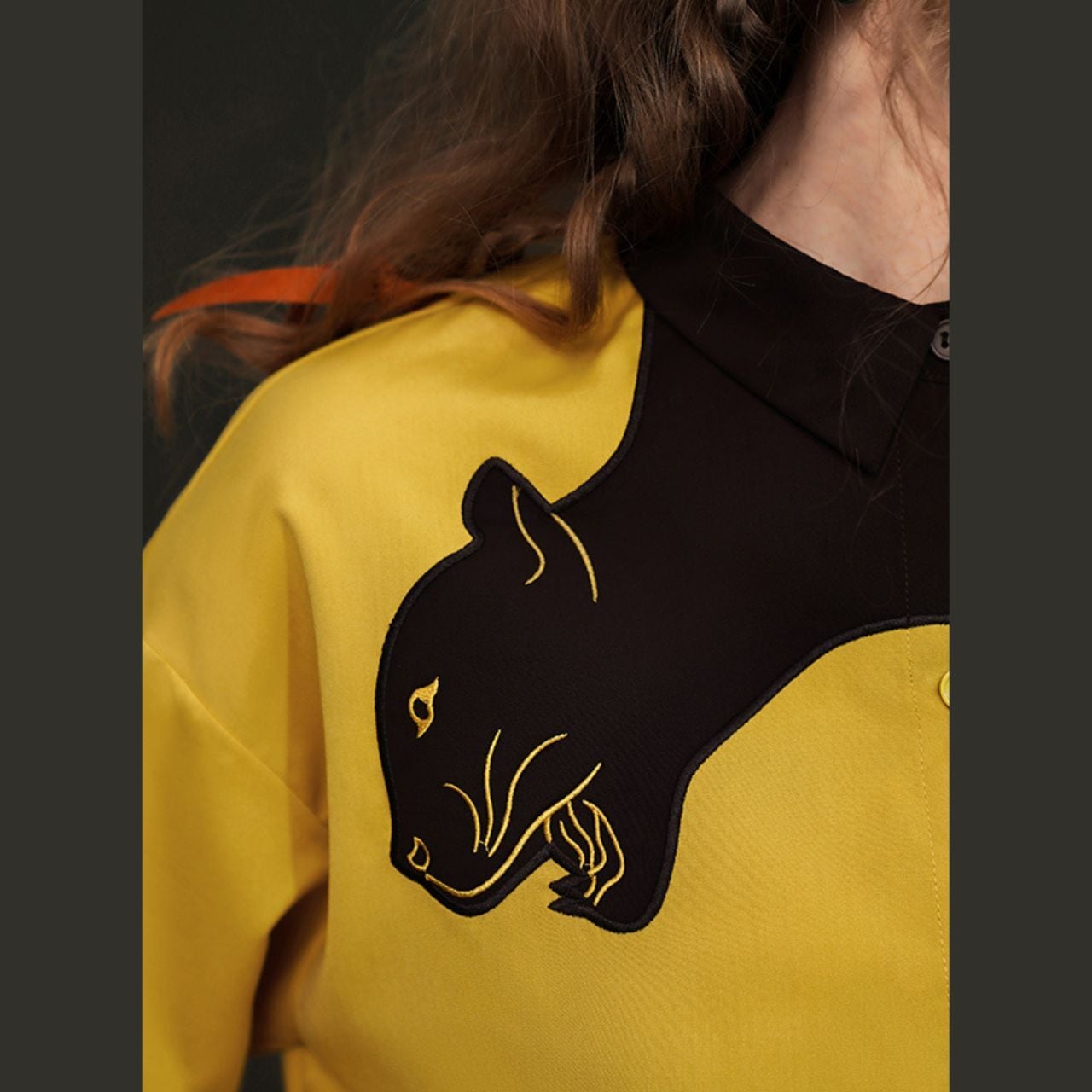 ブラックジャガーマスタードシャツ E00080 | EMMA GRAND