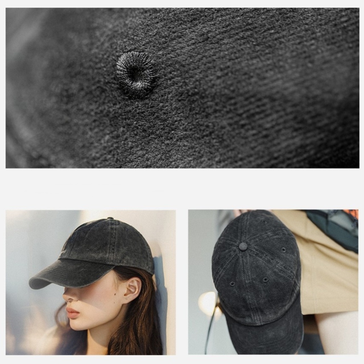 【UNISEX】Vintage Washed Denim Cap / ヴィンテージ ウォッシュ デニム キャップ