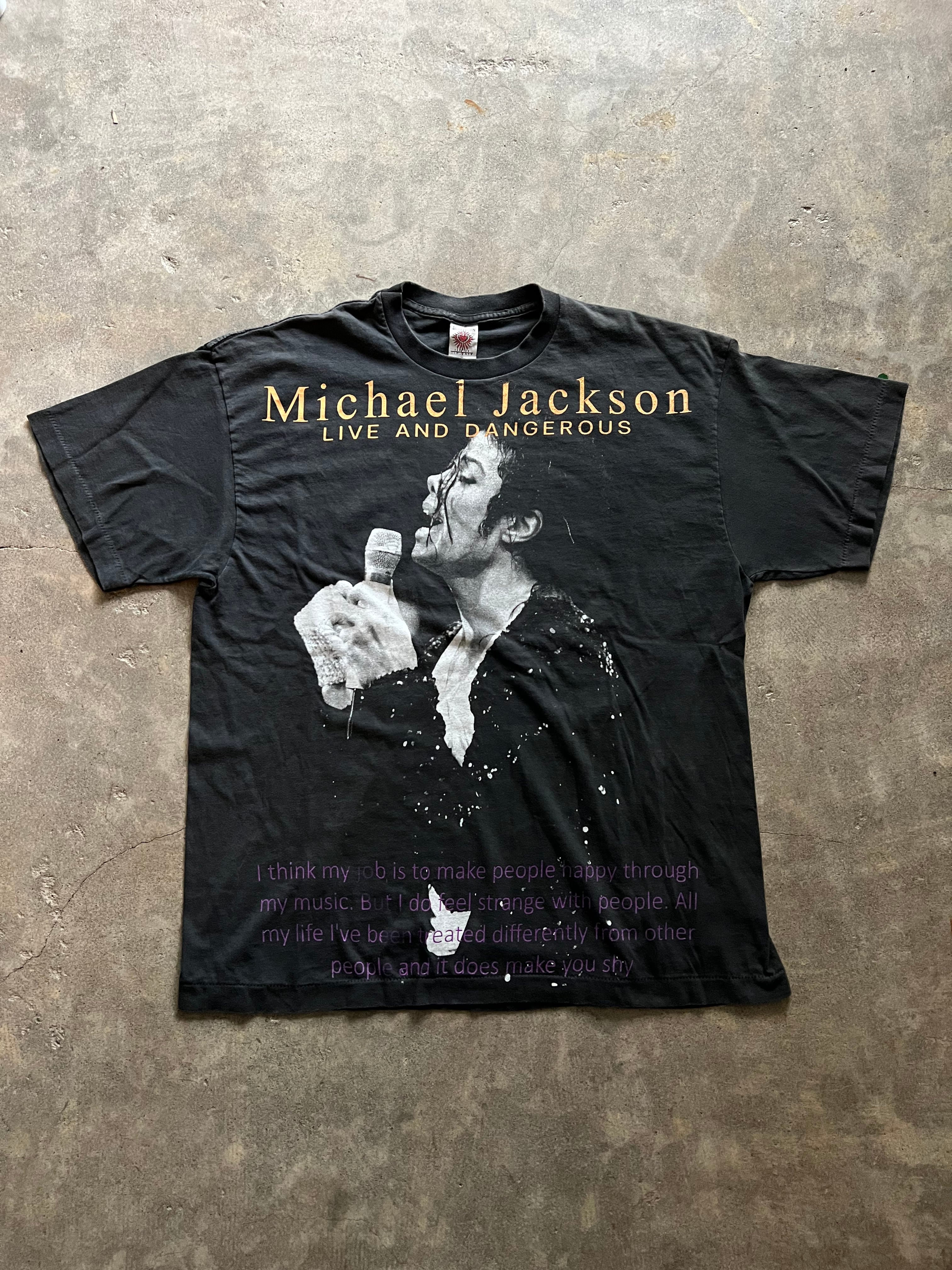 Michael Jackson LIVE AND DANGEROUS Tシャツ マイケルジャクソン XL