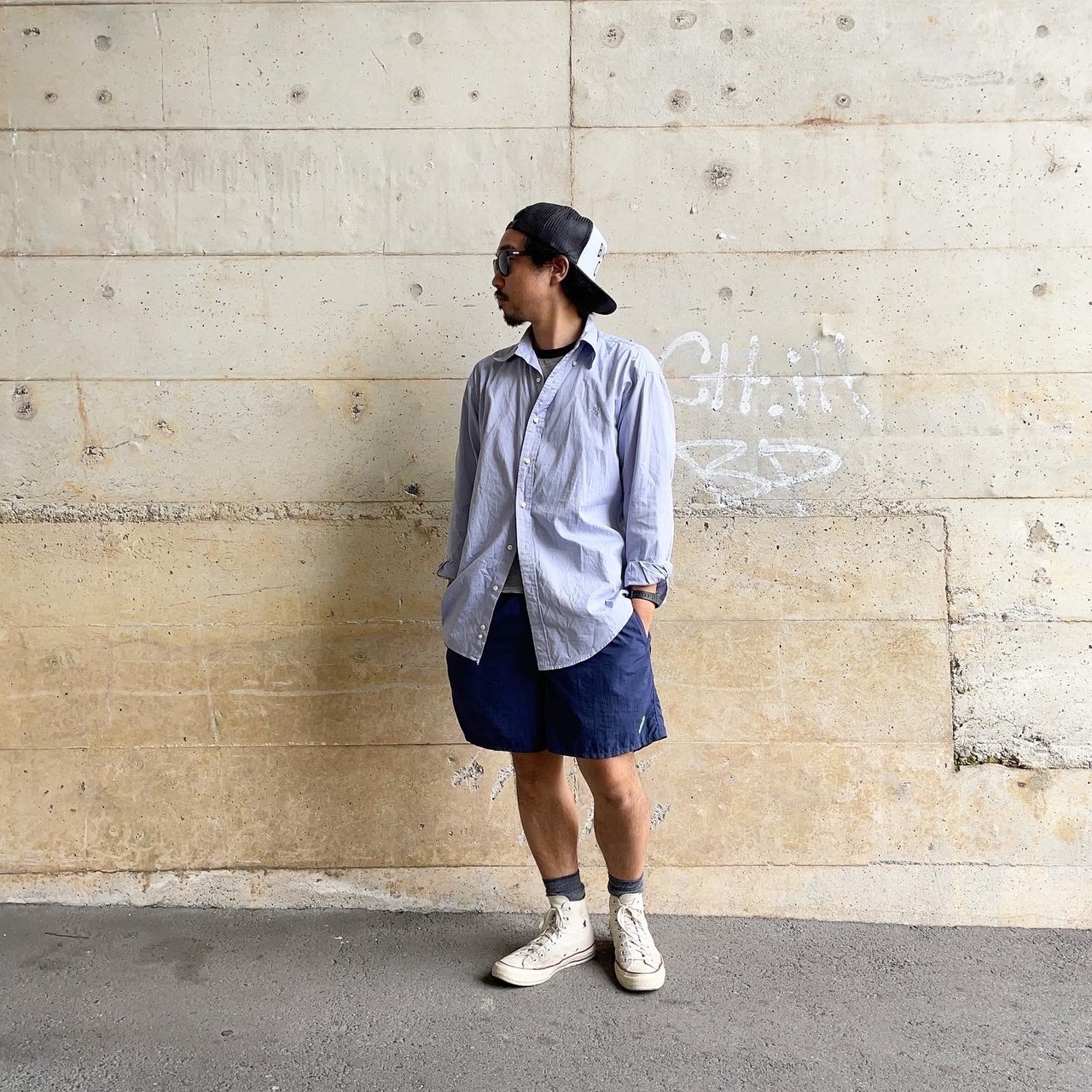 BIWAKO CITY / NYLON SHORTS / GRAY