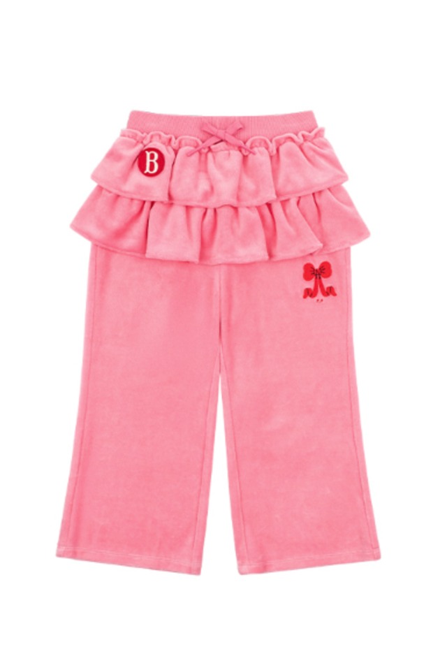 [BEBE DE PINO] Puff ribbon frill velour pants 正規品 韓国ブランド 韓国ファッション 韓国代行 韓国通販 ベベドピノ bebedepino 日本 店舗 韓国 子供服