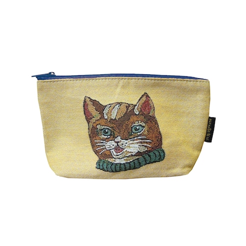 全てがちょうどいい♡Nathalie Lete Animal Face Pouch（Brown cat）