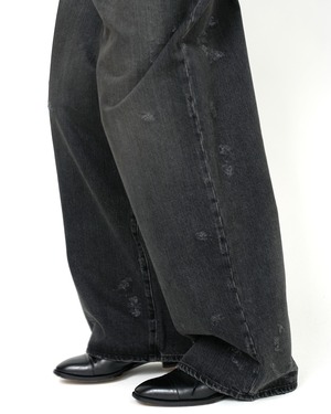 ssstein "BAGGY DENIM JEANS 〔BLACK〕"