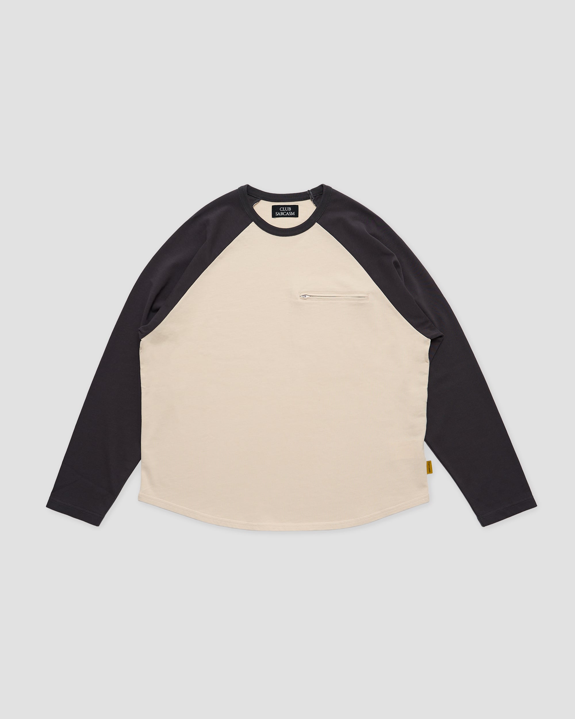RAGLAN LONG SLEEVE TEE (GRAY×NAVY) | CLUB SARCASM