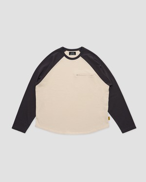 RAGLAN LONG SLEEVE TEE IVORY×GRAY