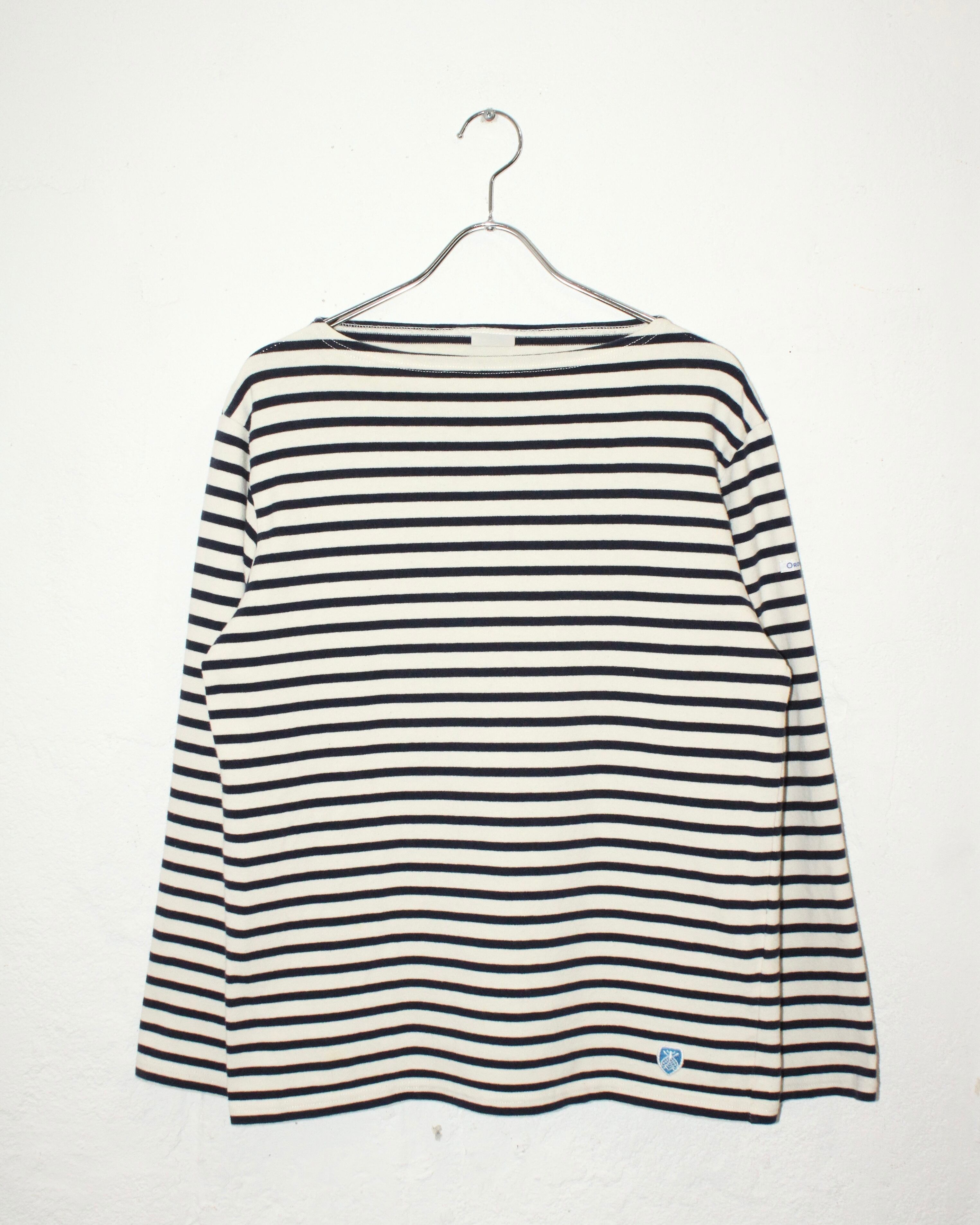 ORCIVAL Border Pattern Basque Shirt FRANCE製