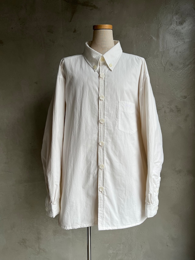 GEN IZAWA / Quilting BD shirt jacket "white"