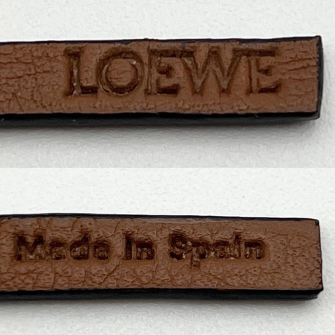 【イニシャルA・希少】ロエベ LOEWE バッグ　チャーム　ストラップ　レザー キーホルダー　キーリング