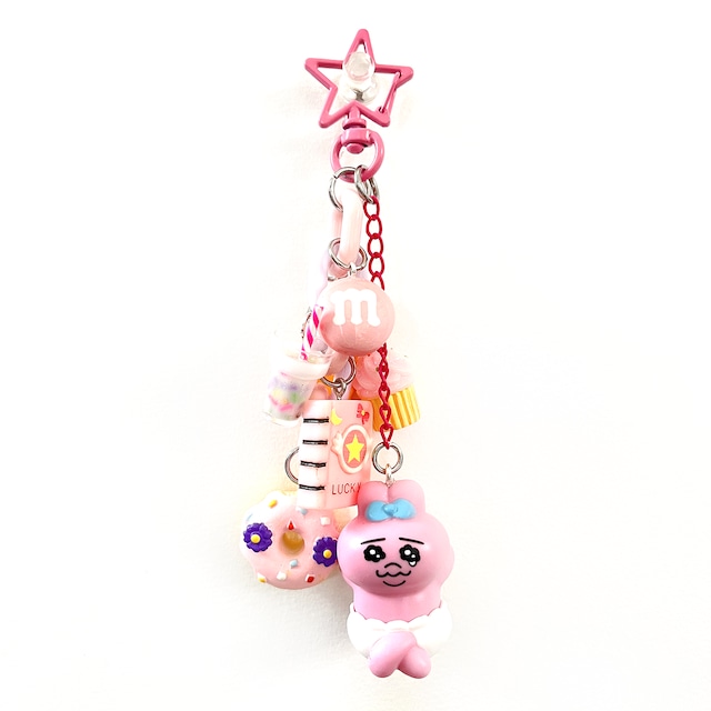 じゃらじゃらキーホルダー♡WHITE&PINK♡ | cheers funfun じゃらじゃらキーホルダー♡WHITE&PINK♡ | cheers funfun