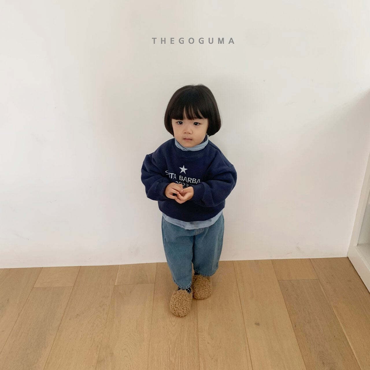 【取寄】THE GOGUMA バレル裏起毛デニムパンツ|冬服|韓国子供服