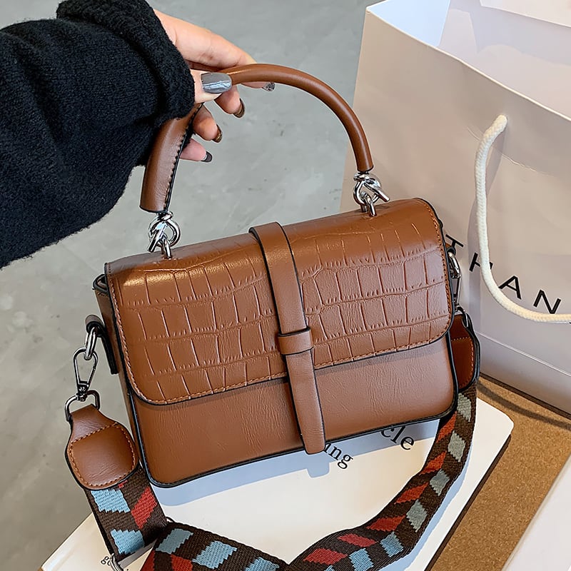 秋冬レトロレディースポータブルスモールバッグメス2020人気ニューウェーブファッションワイドショルダーストラップメッセンジャーバッグスモールスクエアバッグ Tiancai_Wing_Bag51478083632