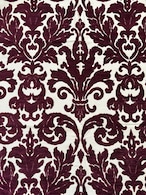 フランス インテリアファブリック ダマスク ボルドー スツール インテリア茶箱 バッグ ポーチ他 大柄