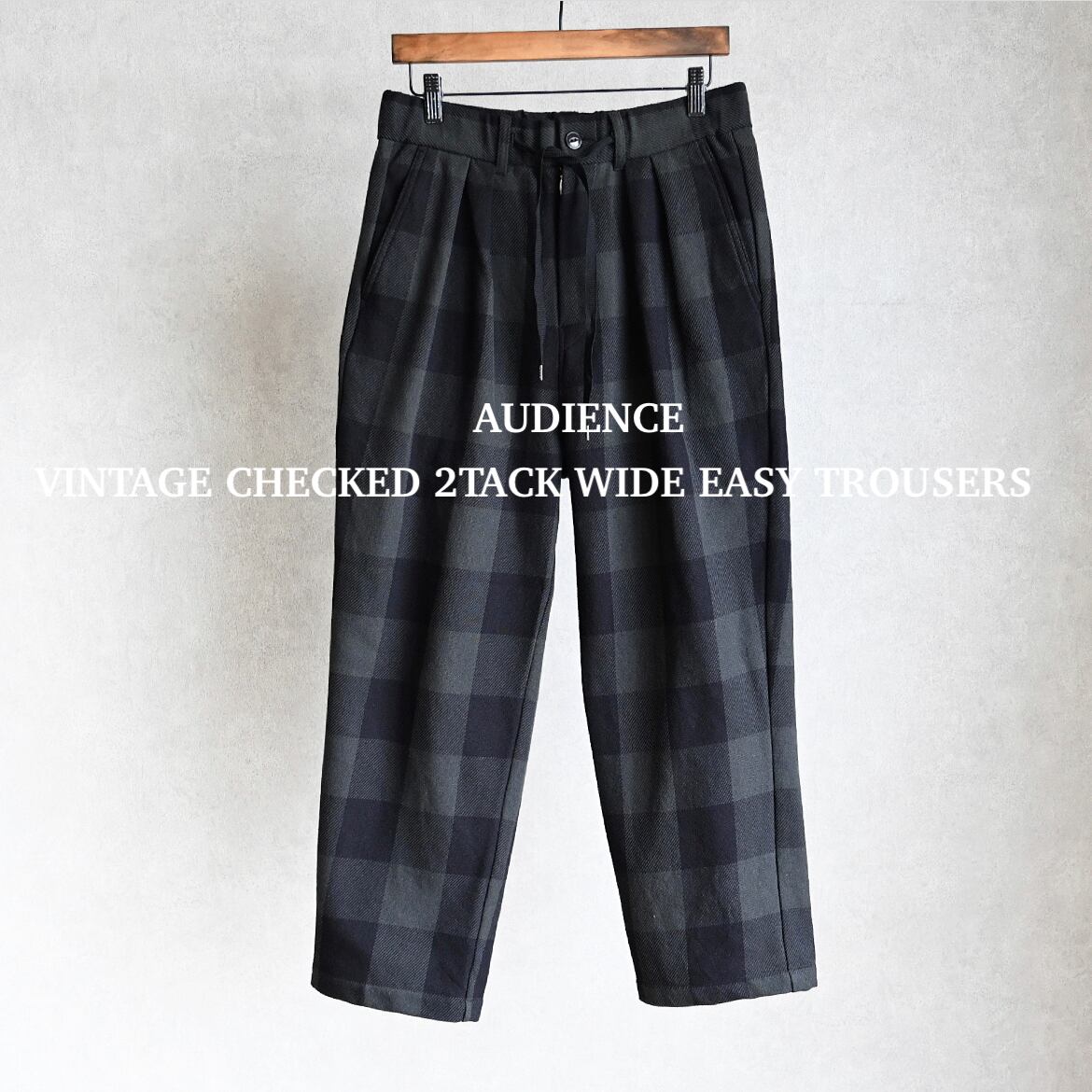 Vintage Wide Check Pants