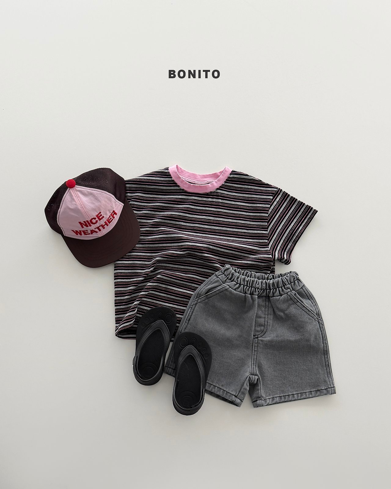 [BONITO] Unisex Color Block Tee (JS/JM) / [보니토] 유니ST배색티 (JS/JM)