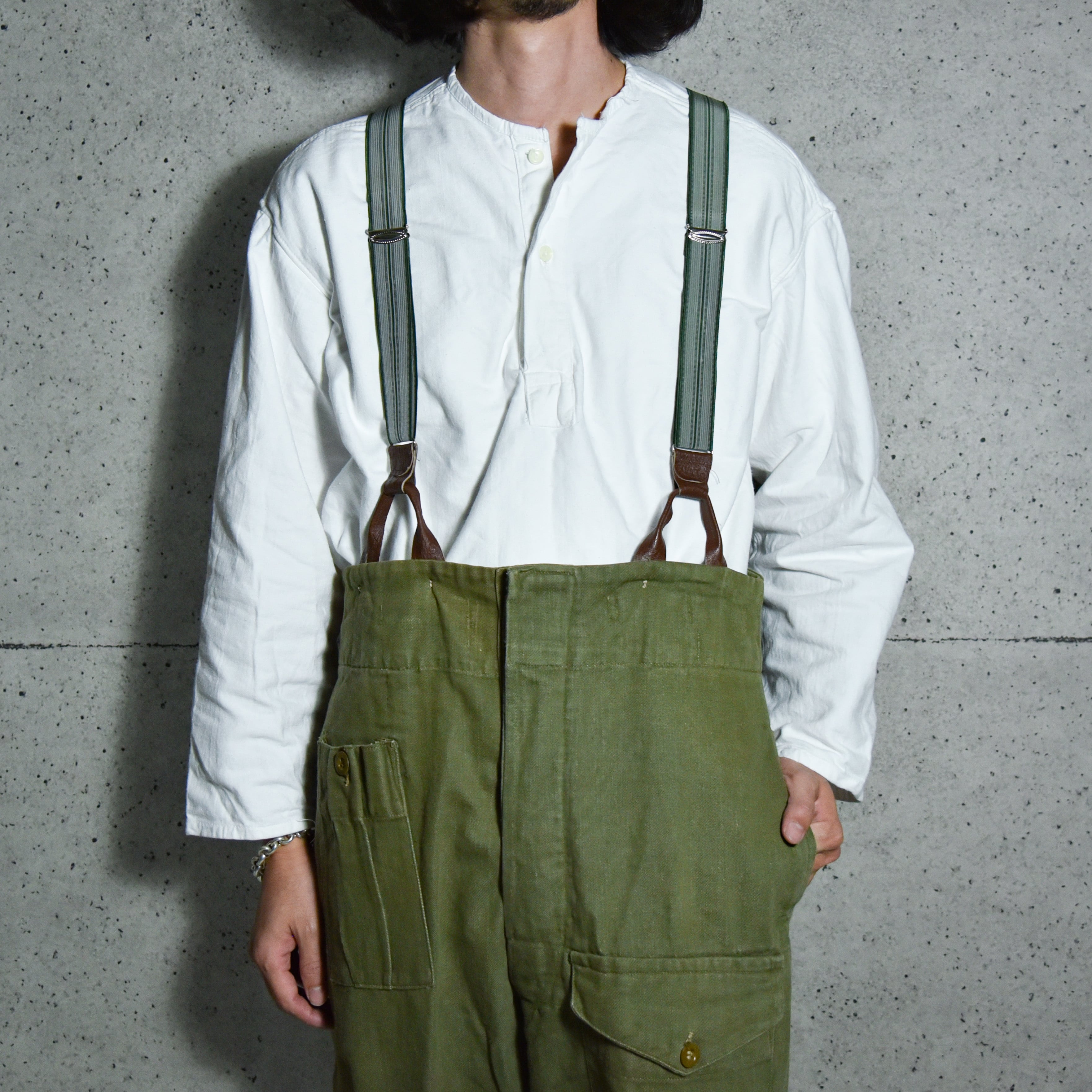 【DEAD STOCK】Czech Army Stripe Rubber Suspender チェコ軍