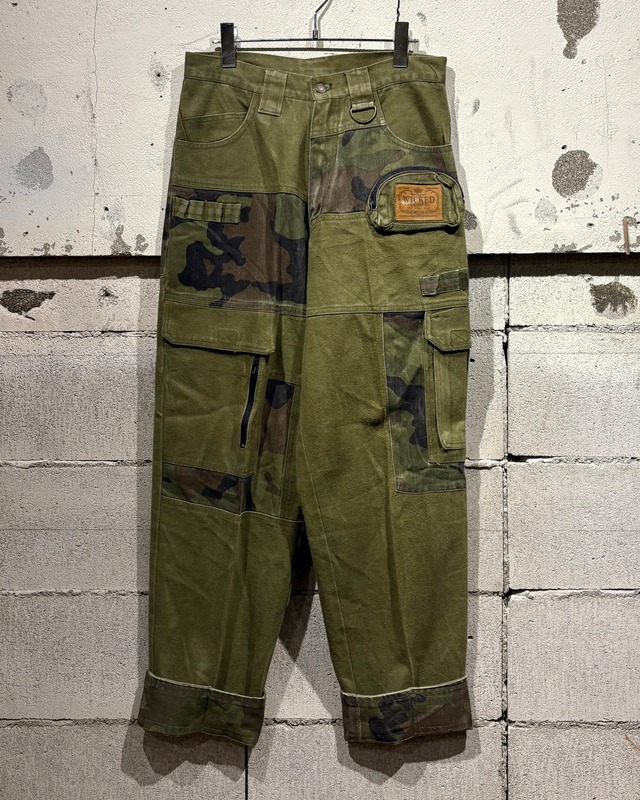 【Caka otto】Camouflage Switching Multiple Pocket Gimmick Vintage Pants