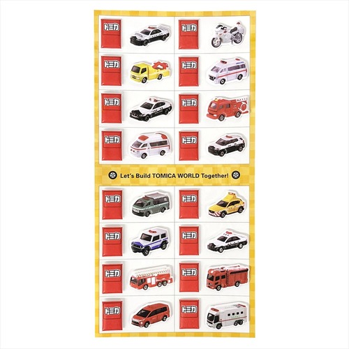 【ロット販売】【10入】トミカ図鑑シール緊急車両(8821047)
