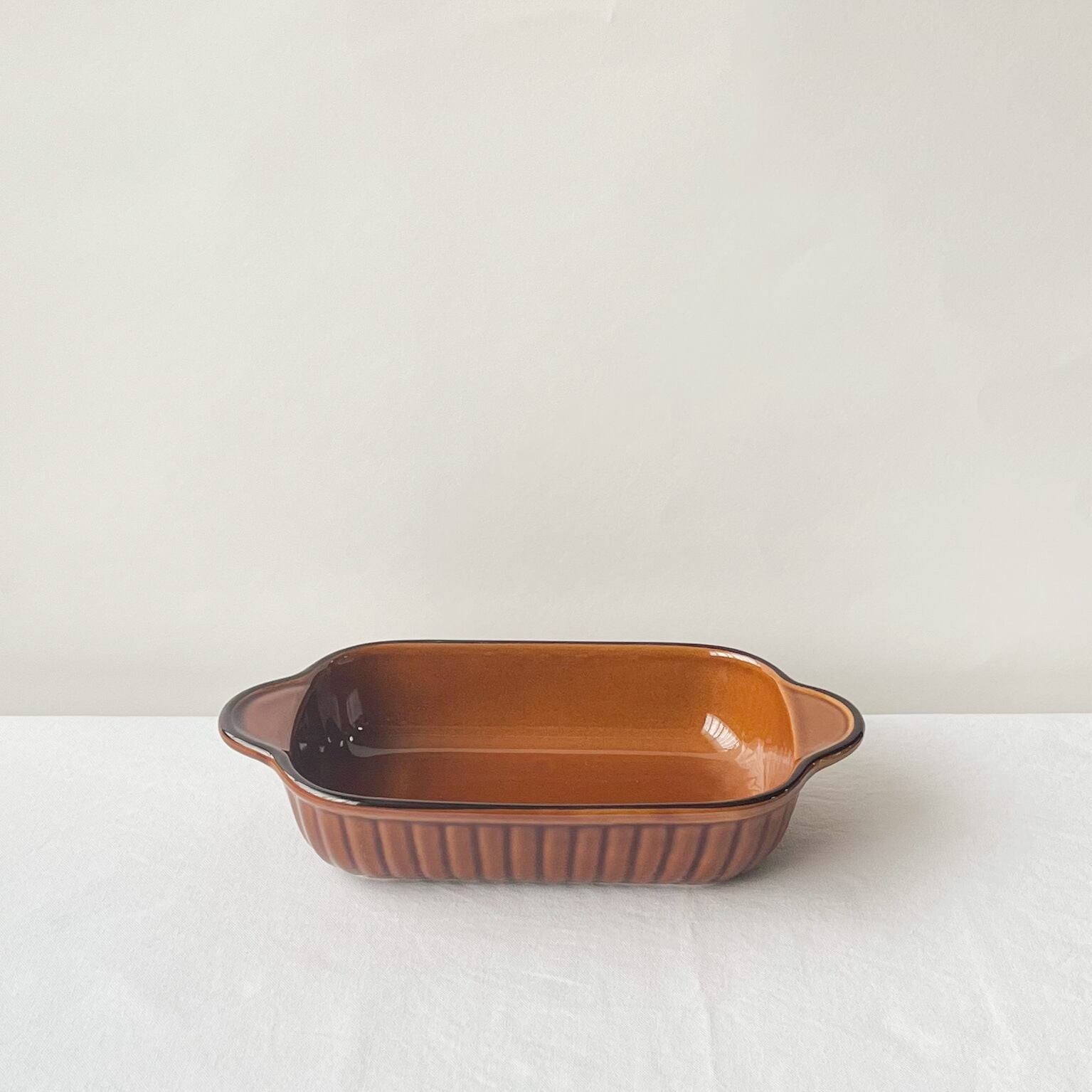 飴色グラタン皿【小判・四角】 | Kamani | 多治見で営む 美濃焼器のWeb