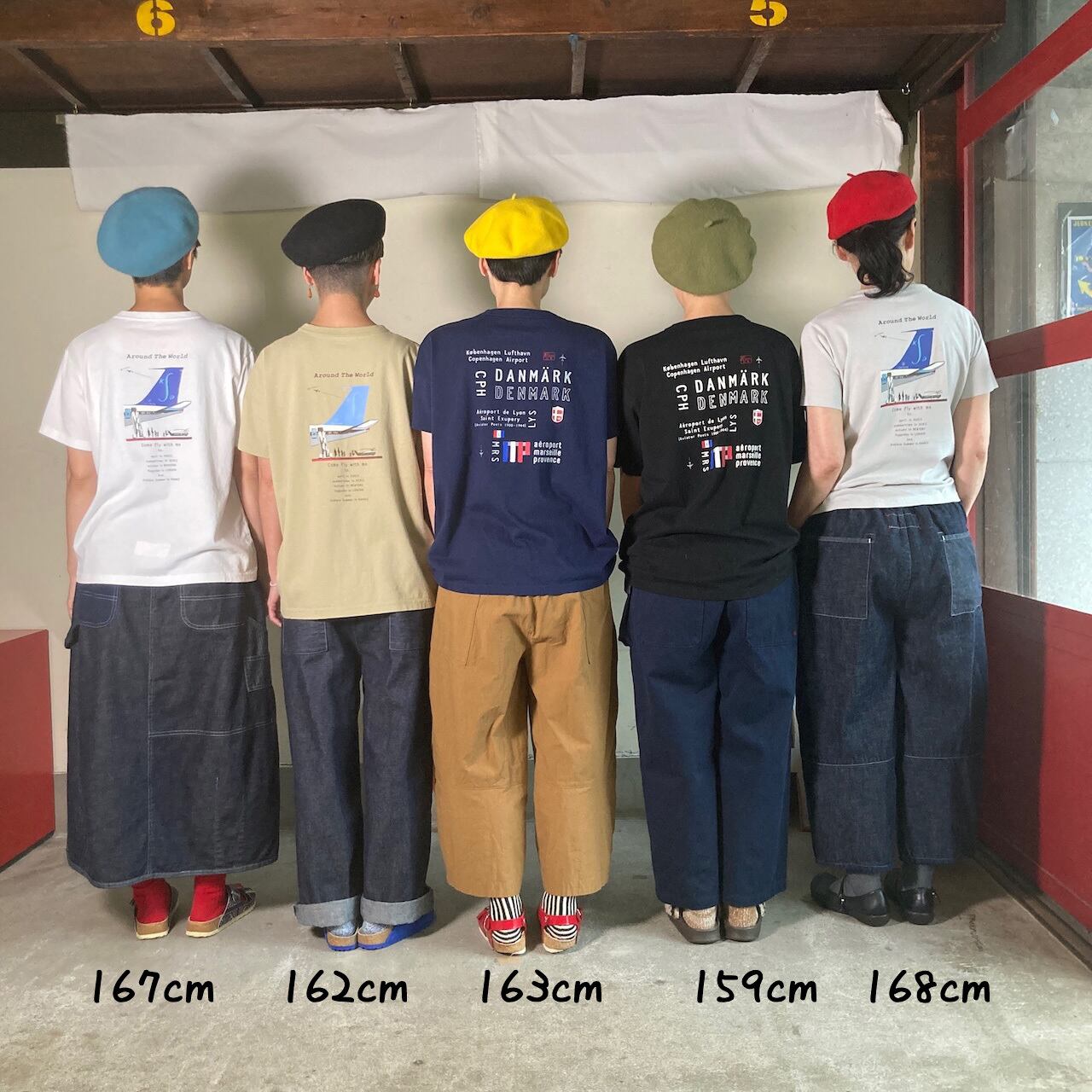 半袖UNI Tシャツ BASIC FIT【Around the World】A柄Come fly with me
