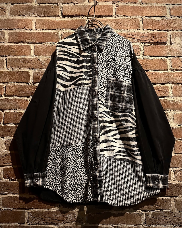 【Caka act3】90’s Animal Switching Vintage L/S Shirt
