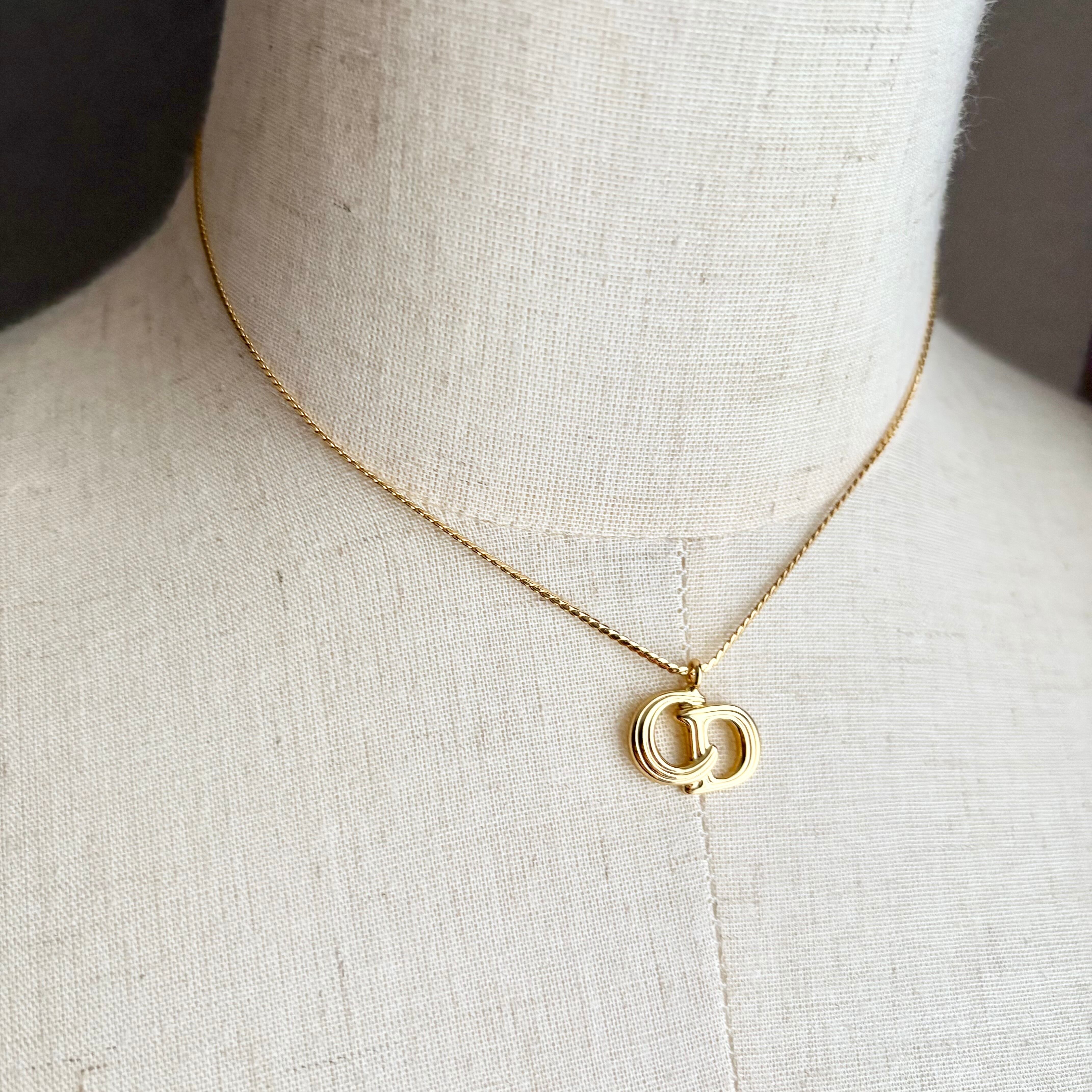 Christian Dior vintage gold necklace クリスチャン ディオール