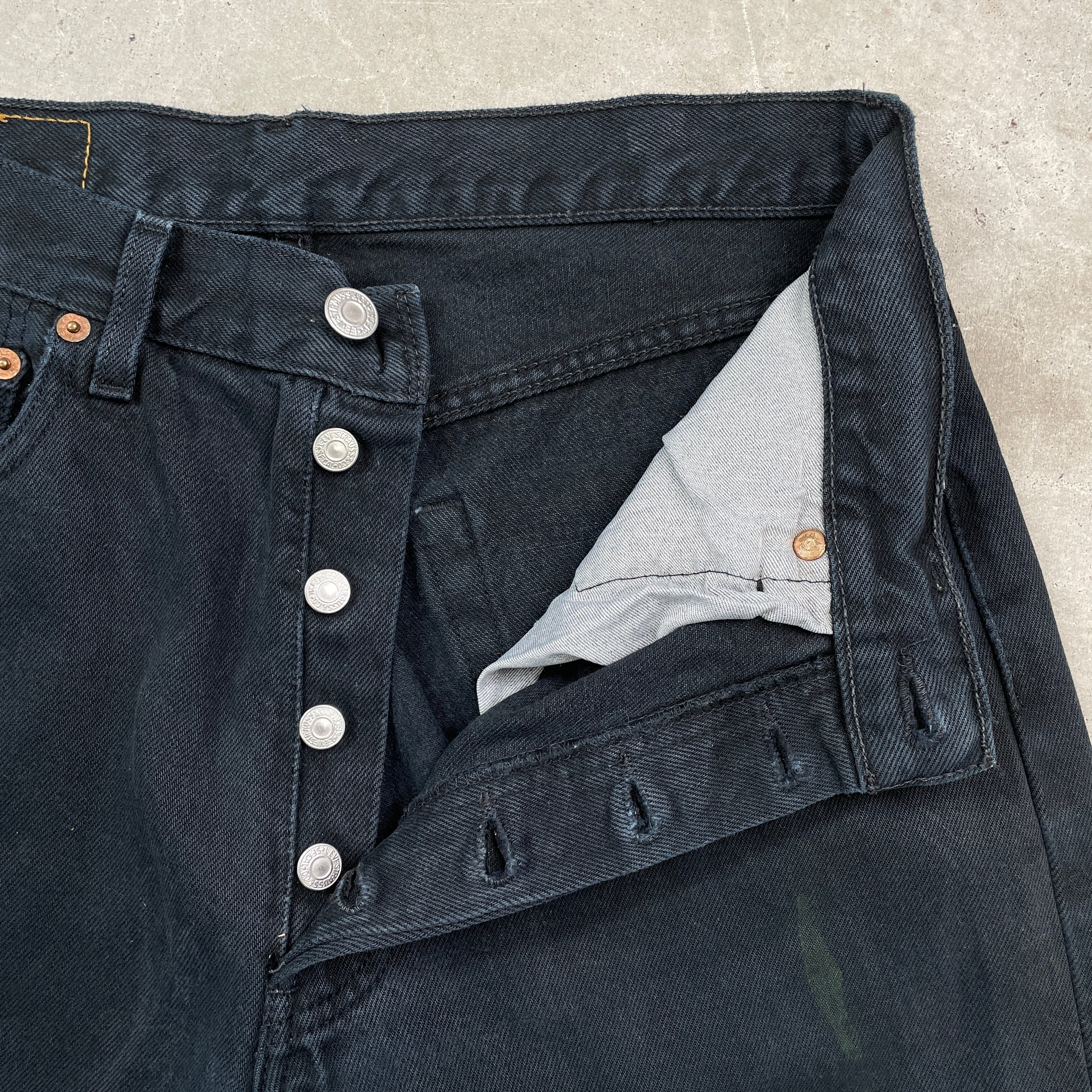 00年代 Levi's ユーロリーバイス 501 ブラック デニムパンツ メンズW32
