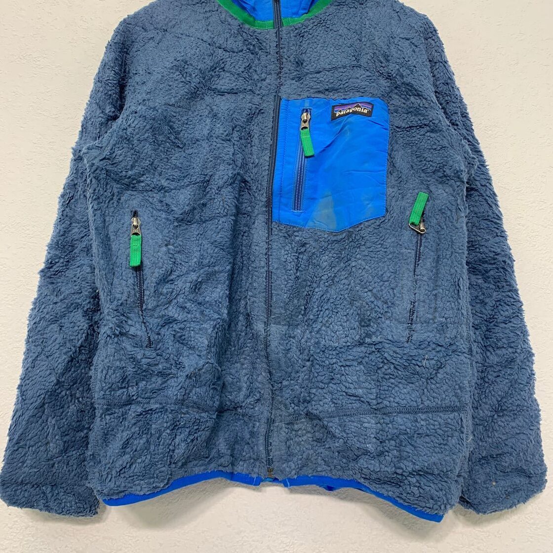 Patagonia ジップアップ フリースジャケット XL キッズ ブルーグレー 
