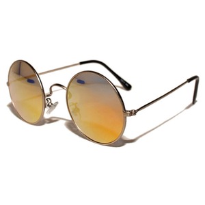 サングラス ラウンド型 メンズ レディース 丸 眼鏡 伊達めがね ミラーレンズ 122
