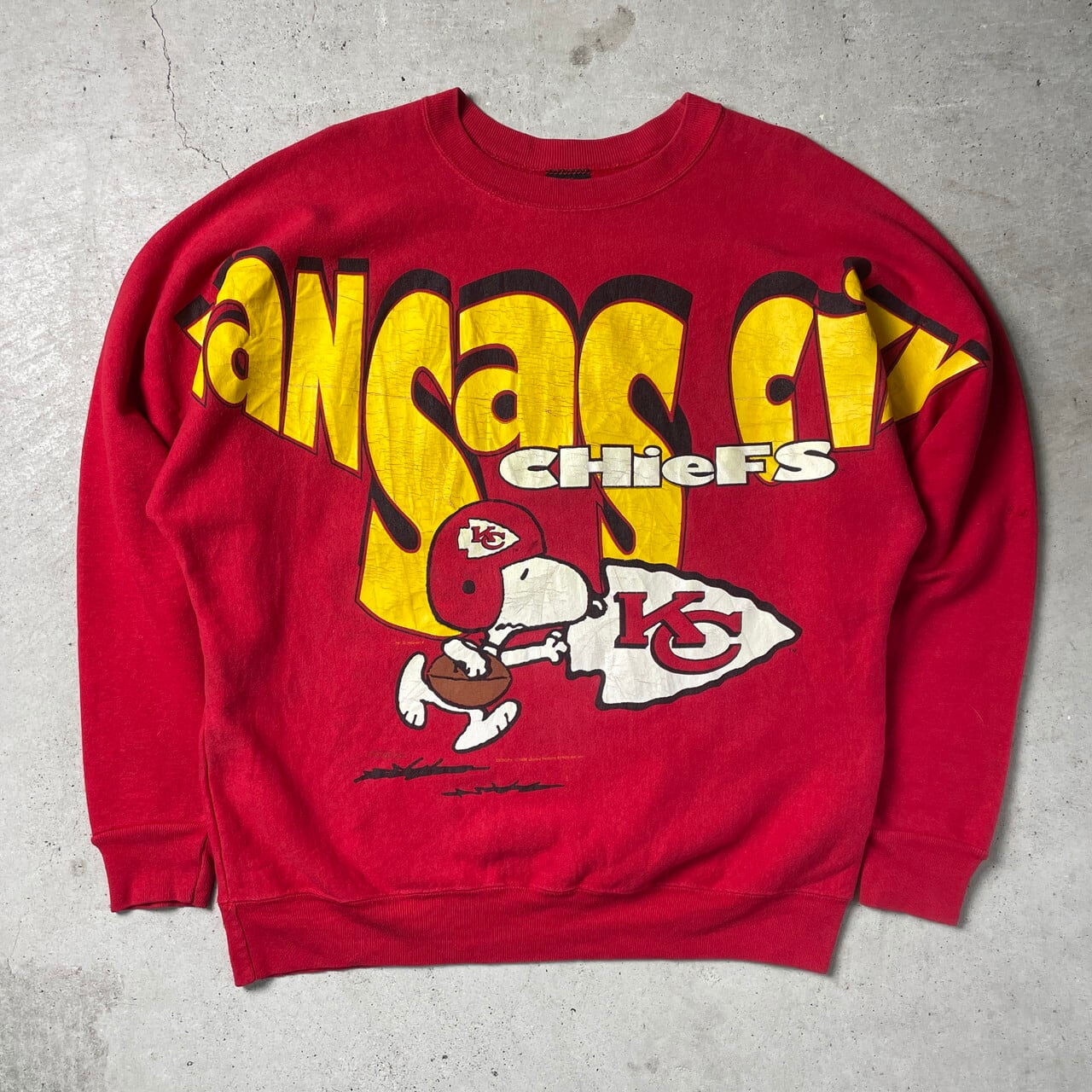 90年代 チャンピオン Champion NFL Kansas City Chiefs カンザスシティチーフス プリントスウェットシャツ トレーナー メンズXXL ヴィンテージ /eaa289327