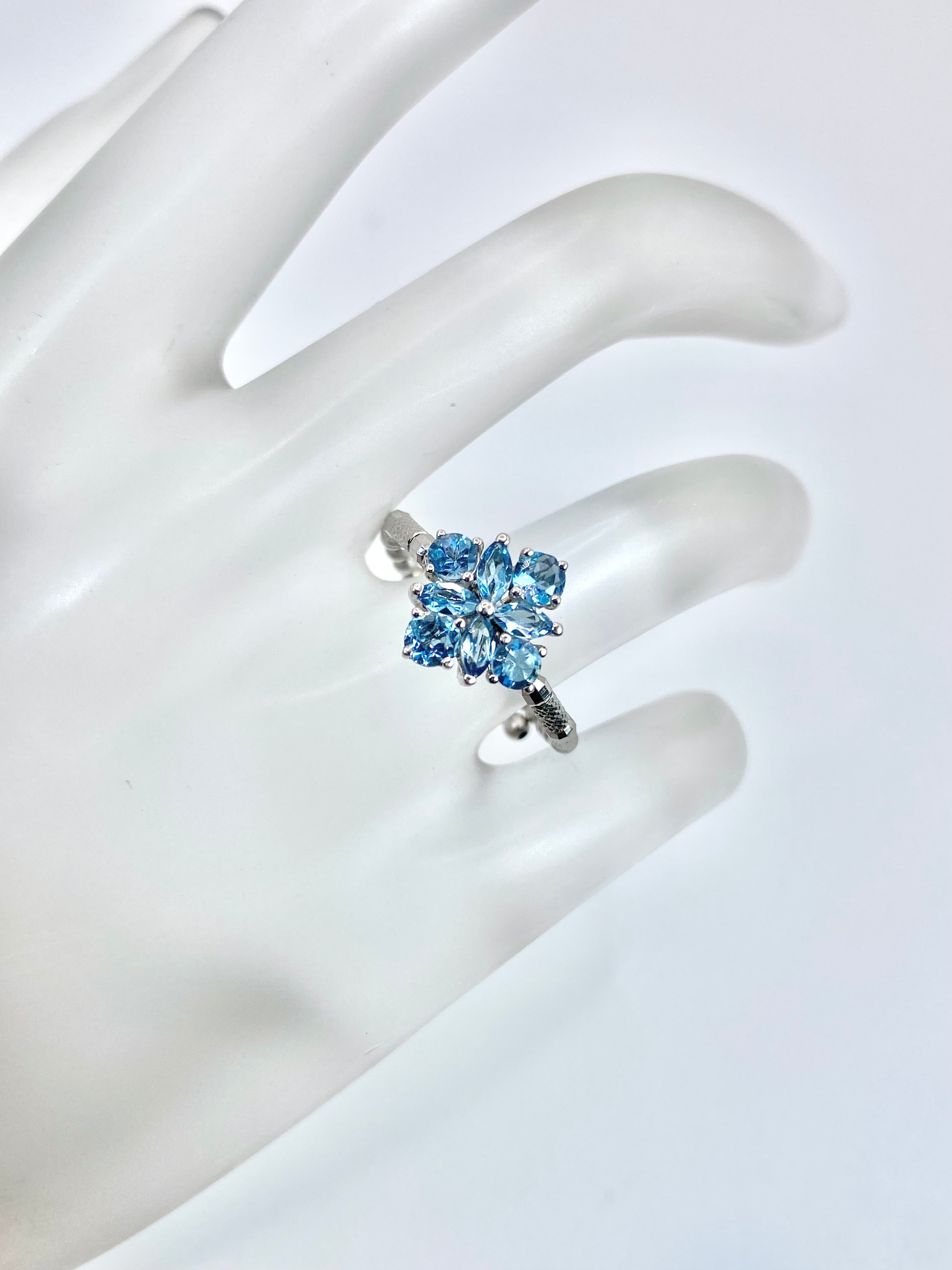 アクアマリン 計0.60ct Pt950 リング アクアマリン 計0.60ct Pt950 リング フリーサイズ（約12号