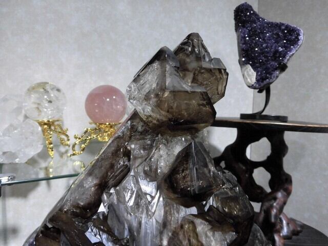 【送料無料】【高品質】14kg 特大ブラジル産ジャカレー水晶（アリゲータークオーツ）　no.6