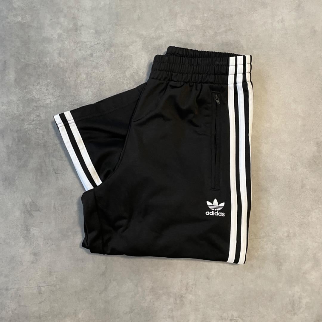 adidas アディダス トラックパンツ トレフォイル 黒 ブラック XS